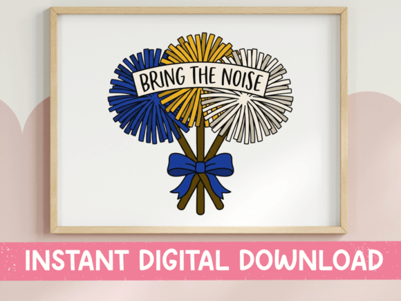 Bring the Noise Cheer Pom Pom SVG: Graphics for T-Shirt Designs