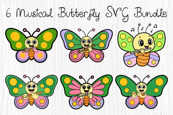 Musical Butterfly SVG Bundle: Graphics for Creative Projects
