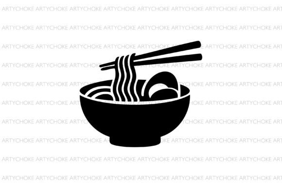Noodle Bowl SVG: Graphics for Creative Sellers