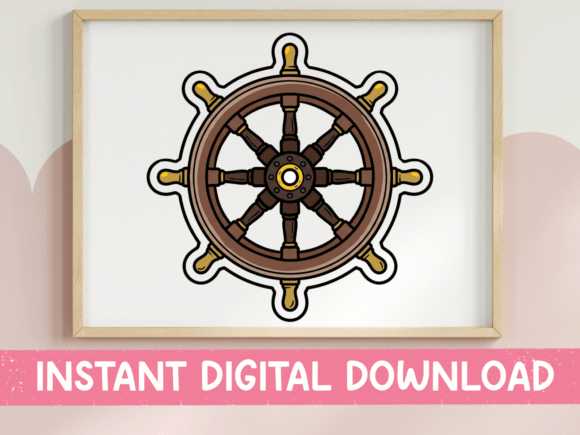 Ship Wheel SVG: Graphics for T-Shirt Designs