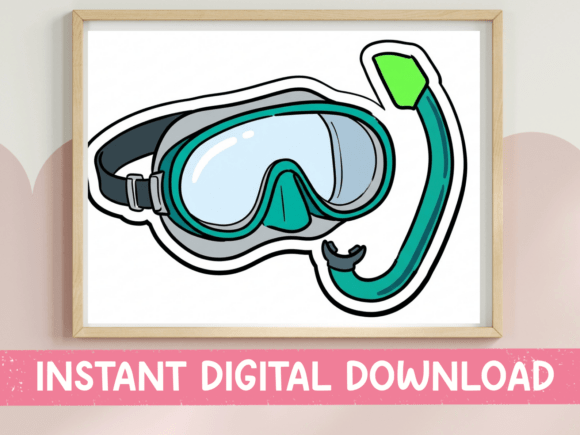 Snorkel Mask SVG: Graphics for T-Shirt Designs
